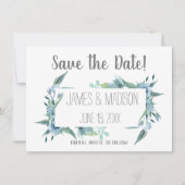 Sparen de Datum Moderne  Floral Lijst Save The Date (Voorkant)