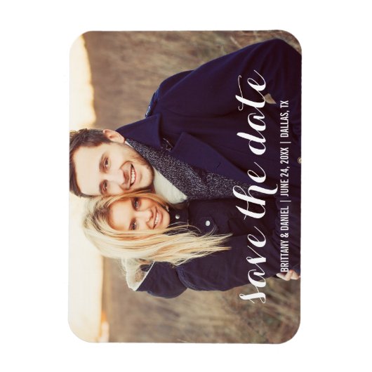 Sparen de Datum Moderne Foto Magnet W S van het Ve Magneet (Verticaal)