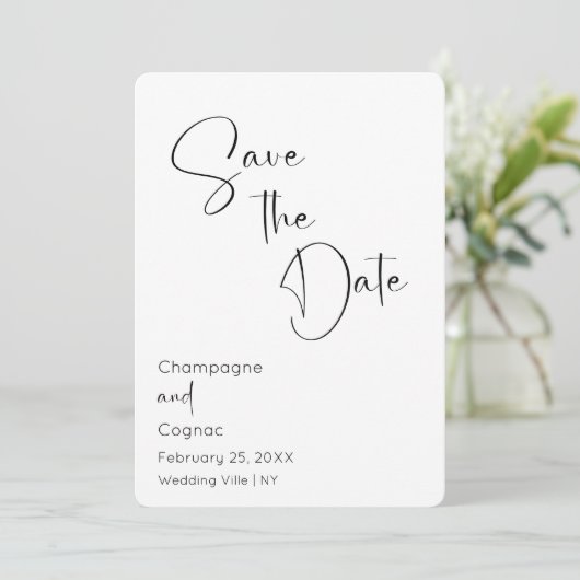 Sparen de Datum Moderne Foto van het Manuscript va Kaart (Staand voorkant)