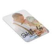 sparen de datum, moderne handschrift trouwfoto magneet (Rechterzijde)