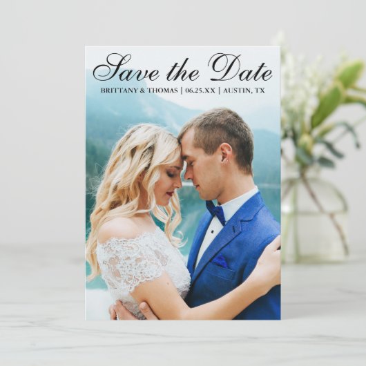 Sparen de Datum Moderne Kaart SB van de Foto (Staand voorkant)