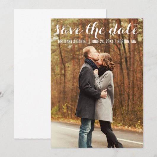 Sparen de Datum Moderne Kaart WBL van het Verlovin (Voorkant / Achterkant)