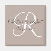 Sparen de datum monogrammed magneet (Voorkant)