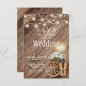 Sparen de Datum Mooie Rustige Rood Barrel Save The Date (Voorkant / Achterkant)