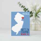 Sparen de Datum - - New Jersey Save The Date (Staand voorkant)