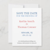 Sparen de Datum - - New Jersey Save The Date (Achterkant)