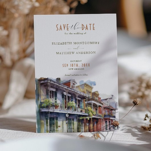Sparen de Datum New Orleans City Frans Kwarter Kaart