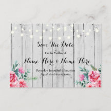 Sparen de Datum nodigen de Houten Rode Rustieke