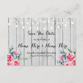 Sparen de Datum nodigen de Houten Rode Rustieke Save The Date