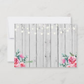 Sparen de Datum nodigen de Houten Rode Rustieke Save The Date (Achterkant)