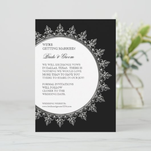 Sparen de Datum nodigt Klassieke Baroque Cirkel ui Kaart (Staand voorkant)