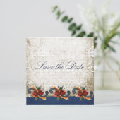 Sparen de Datum Noorse Rosemaling Douane Save The Date (Staand voorkant)