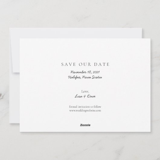 Sparen de Datum nov 2021 Maand Roze Hart van de Ka Feestdagenkaart (Achterkant)