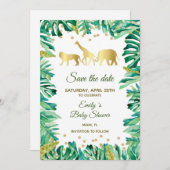 Sparen de Datum Oerwoud Dieren Botanische Safari Save The Date (Voorkant / Achterkant)