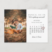 Sparen de Datum okt 2021 Maand Roze Hart van de Ka Briefkaart (Voorkant)