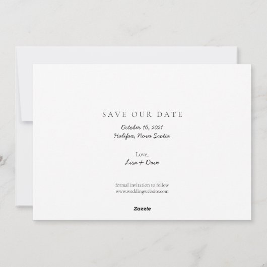 Sparen de Datum okt 2021 Maand Roze Hart van de Ka Feestdagenkaart (Achterkant)