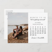 Sparen de Datum Oktober 2023 de Moderne Maand van Briefkaart (Voorkant / Achterkant)