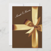 Sparen de datum oranje goud & Bruin Bg waterverf Kaart (Achterkant)