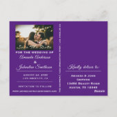 Sparen de Datum Paarse de Foto van het Golden Manu Briefkaart (Achterkant)