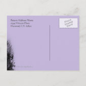 Sparen de Datum Paarse Mist van het Luchtruim Brie Aankondigingskaart (Achterkant)