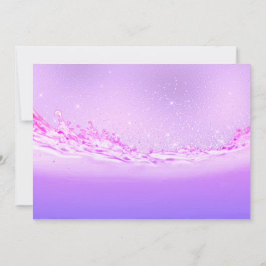 Sparen de Datum Paarse Roze van de Tropische Oceaa Save The Date (Achterkant)