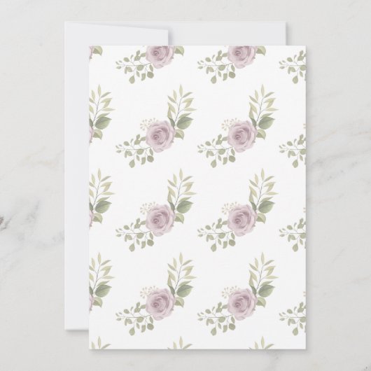 Sparen de Datum Paarse Rozen van het Land Kaart (Achterkant)