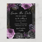 Sparen de Datum Paarse Zwarte Gothic Weddenschap (Voorkant)