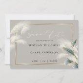 Sparen de Datum Pampas Grass Blauwgroen Anthurium (Voorkant)