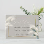 Sparen de Datum Pampas Grass Blauwgroen Anthurium (Staand voorkant)