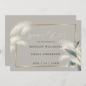 Sparen de Datum Pampas Grass Blauwgroen Anthurium (Voorkant / Achterkant)