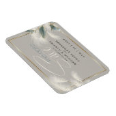 Sparen de Datum Pampas Grass Blauwgroen Anthurium Magneet (Rechterzijde)