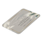 Sparen de Datum Pampas Grass Blauwgroen Anthurium Magneet (Linkerzijde)