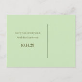 Sparen de Datum - papavers met een Rand Aankondigingskaart (Achterkant)