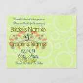 Sparen de Datum - papavers met een Rand Aankondigingskaart (Achterkant)