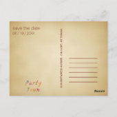 Sparen de Datum  Parchment Amazing Antiek Briefkaart (Achterkant)