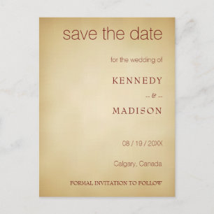 Sparen de Datum  Parchment Amazing Antiek Briefkaart