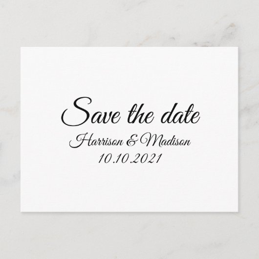 Sparen de Datum, pas de Aankondiging van het tekst Briefkaart (Voorkant)