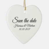 Sparen de Datum, pas de Aankondiging van het tekst Keramisch Ornament (Rechts)