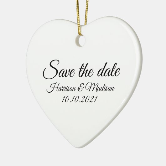 Sparen de Datum, pas de Aankondiging van het tekst Keramisch Ornament (Links)