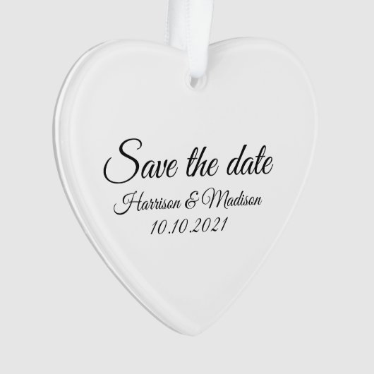 Sparen de Datum, pas de Aankondiging van het tekst Ornament (voorkant)