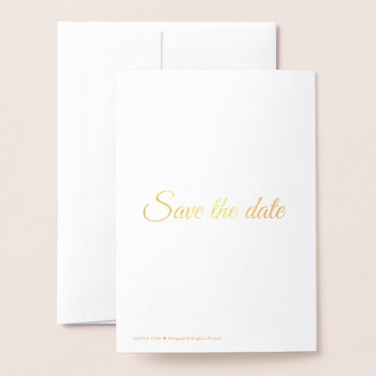 Sparen de Datum, pas tekstWeddenschap aan Folie Kaarten (Met envelop)