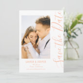 Sparen de Datum peach Stijlvol Manuscript Modern W (Staand voorkant)