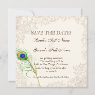 Sparen de Datum -  Peacock & Etchings Save The Date