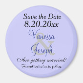 Sparen de Datum Periwinkle Magneet (Voorkant)