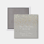 Sparen de Datum Petite Golden Stars Magnet-Grey Magneet (Voorkant / Achterkant)