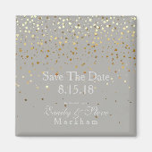 Sparen de Datum Petite Golden Stars Magnet-Grey Magneet (Voorkant)