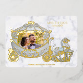 Sparen de Datum - Prinses in het Vervoer - Foto Folie Uitnodiging (Voorkant)