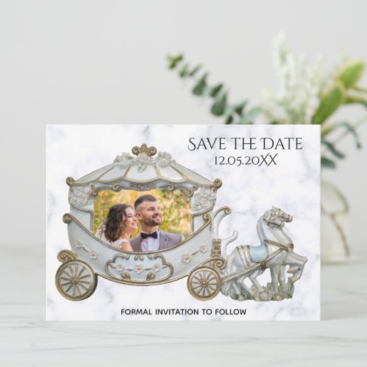 Sparen de Datum - Prinses in het Vervoer - Foto Kaart (Staand voorkant)