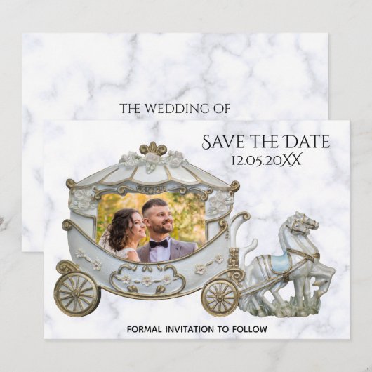 Sparen de Datum - Prinses in het Vervoer - Foto Kaart (Voorkant / Achterkant)