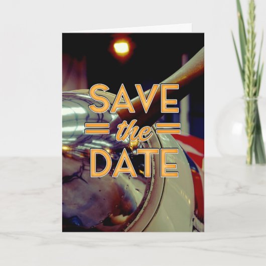 Sparen de Datum  Prop Plane Notitiekaartje (Voorkant)